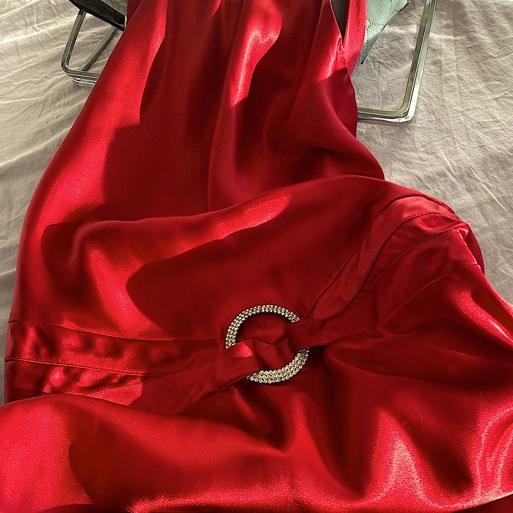 Beautiful Red Backless Gown - size 12